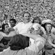 Don Shula is carried off the field after leading the Dolphins to the NFL’s only perfect season.